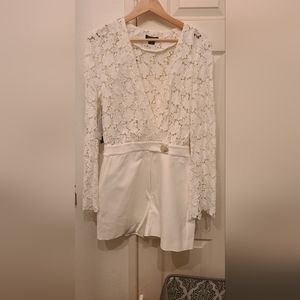 Marciano Women US 6 Luca Lace Romper Pale pearl